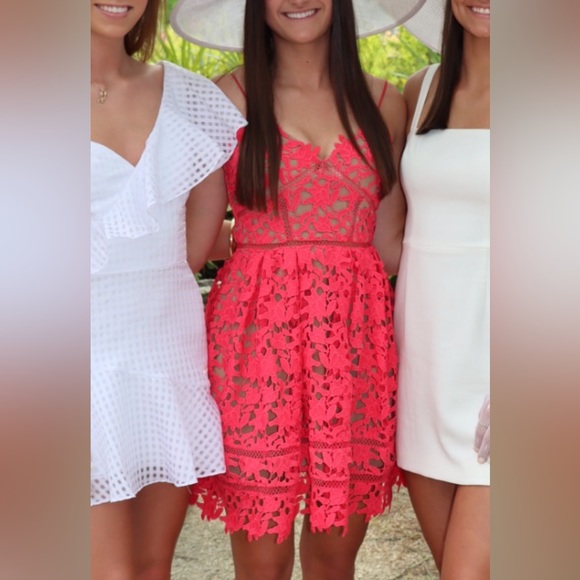 Self-Portrait Hot Pink Mini Azalea Dress - Picture 2 of 7